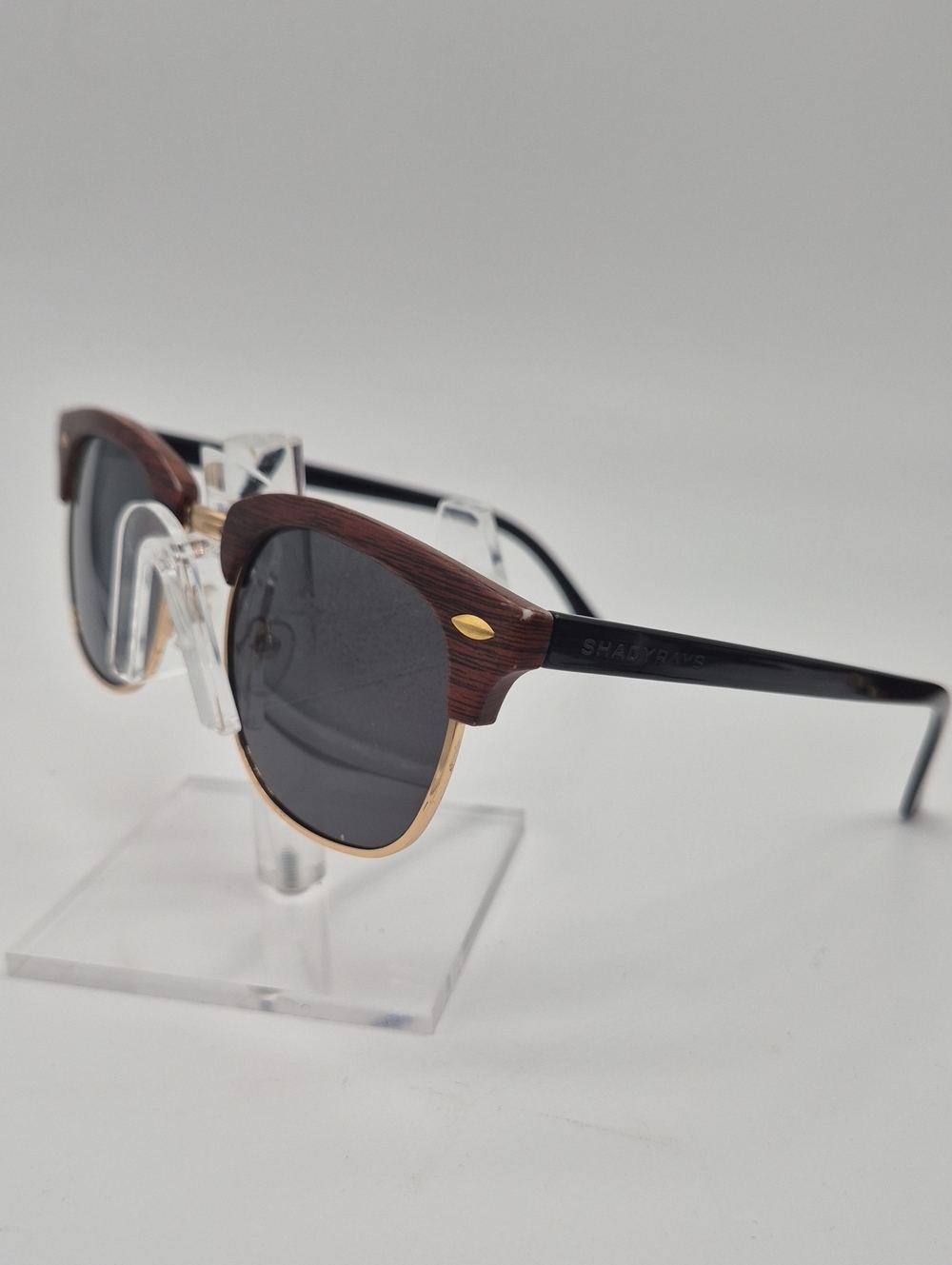 Unisex Shady Rays Sunglasses- Wood Grain